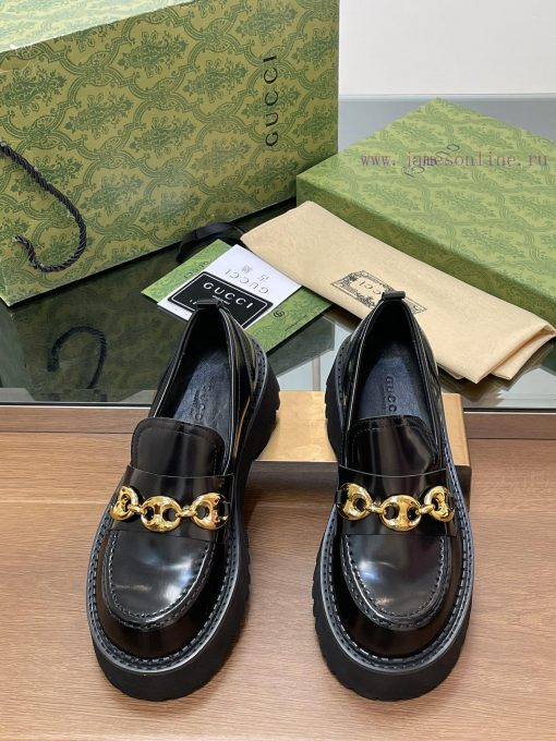 2024 early autumn new thick sole single shoe GUcc 𝐢 boat anchor buckle loafers ️️️ Top levellqgg9f3w - Image 4