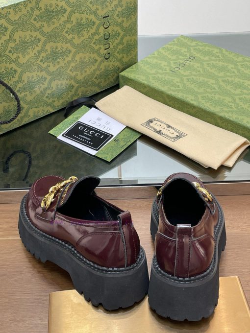 2024 early autumn new thick sole single shoe GUcc 𝐢 boat anchor buckle loafers ️️️ Top levelk8l80gv4 - Image 9