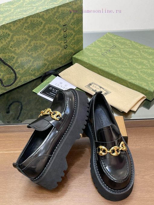 2024 early autumn new thick sole single shoe GUcc 𝐢 boat anchor buckle loafers ️️️ Top levellqgg9f3w - Image 8