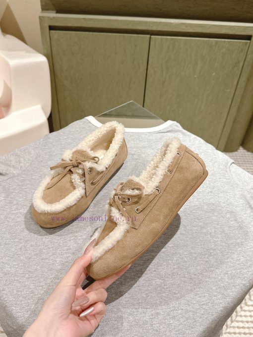 | ²⁰²4 𝐬𝐬  🤍🤎MIUMIU new American retro style wool integrated bean shoes~a must-have~casual pe8xwudj - Image 3