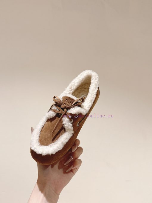 | ²⁰²4 𝐬𝐬  🤍🤎MIUMIU new American retro style wool integrated bean shoes~a must-have~casual pixzzj87 - Image 10