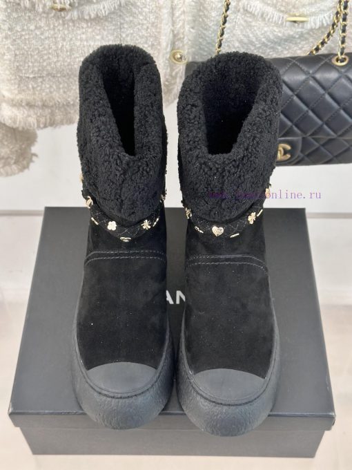 Chanel | Chanel Classic Autumn/Winter Double CThick soled snow bootsA pair of snow boots thayavb46zn - Image 7