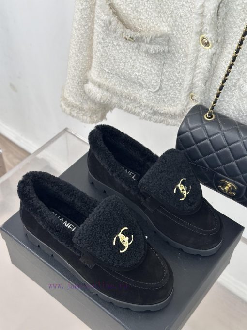 Chanel | Chanel Classic backpack buckle flip coverThick soled hairy shoes Le Fu shoesI can'tq0v84j3h - Image 4