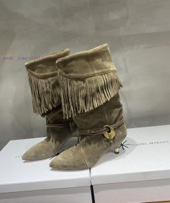 ISABEL MARANT Autumn/Winter Retro Pointed Heterosexual Heel Boots Short BootsWestern style bzpqe5cuw