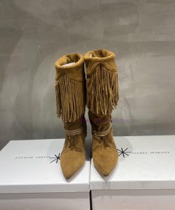 ISABEL MARANT Autumn/Winter Retro Pointed Heterosexual Heel Boots Short BootsWestern style bm9fcg89i