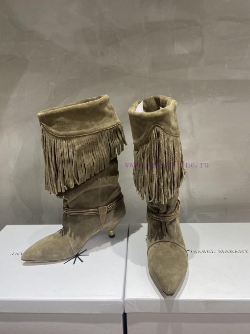 ISABEL MARANT Autumn/Winter Retro Pointed Heterosexual Heel Boots Short BootsWestern style bzpqe5cuw - Image 3