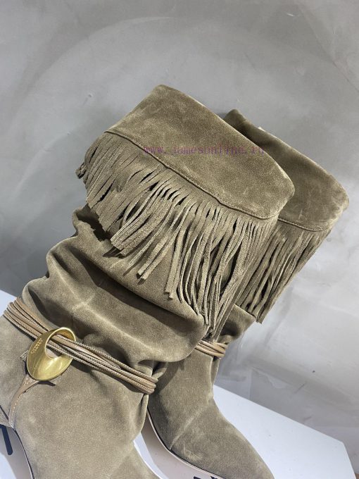 ISABEL MARANT Autumn/Winter Retro Pointed Heterosexual Heel Boots Short BootsWestern style bzpqe5cuw - Image 6
