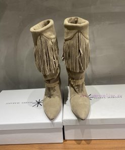 ISABEL MARANT Autumn/Winter Retro Pointed Heterosexual Heel Boots Short BootsWestern style budcrafz8