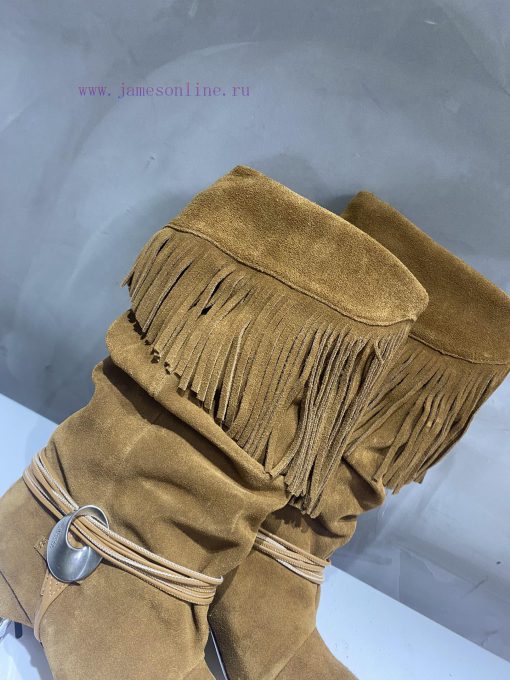 ISABEL MARANT Autumn/Winter Retro Pointed Heterosexual Heel Boots Short BootsWestern style bm9fcg89i - Image 5