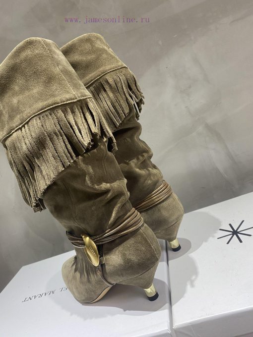 ISABEL MARANT Autumn/Winter Retro Pointed Heterosexual Heel Boots Short BootsWestern style bzpqe5cuw - Image 7