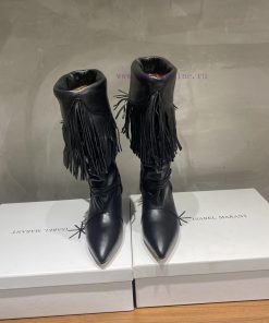 ISABEL MARANT Autumn/Winter Retro Pointed Heterosexual Heel Boots Short BootsWestern style b0l2m1sg7