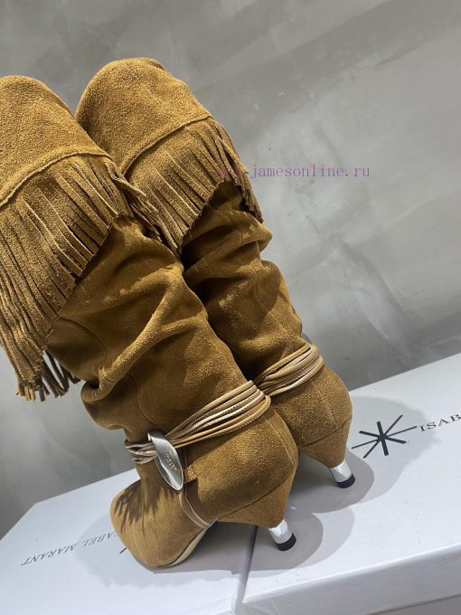 ISABEL MARANT Autumn/Winter Retro Pointed Heterosexual Heel Boots Short BootsWestern style bm9fcg89i - Image 7