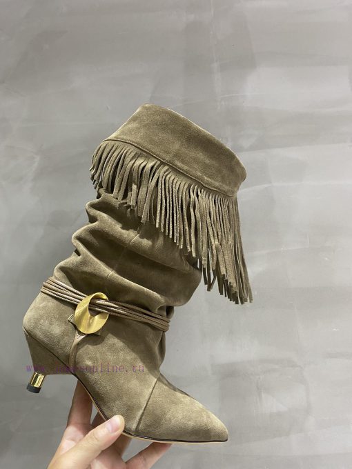 ISABEL MARANT Autumn/Winter Retro Pointed Heterosexual Heel Boots Short BootsWestern style bzpqe5cuw - Image 9