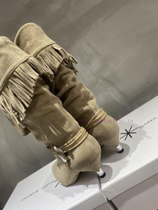 ISABEL MARANT Autumn/Winter Retro Pointed Heterosexual Heel Boots Short BootsWestern style budcrafz8 - Image 7