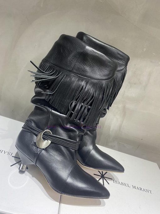 ISABEL MARANT Autumn/Winter Retro Pointed Heterosexual Heel Boots Short BootsWestern style b0l2m1sg7 - Image 6