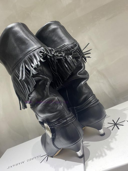 ISABEL MARANT Autumn/Winter Retro Pointed Heterosexual Heel Boots Short BootsWestern style b0l2m1sg7 - Image 7