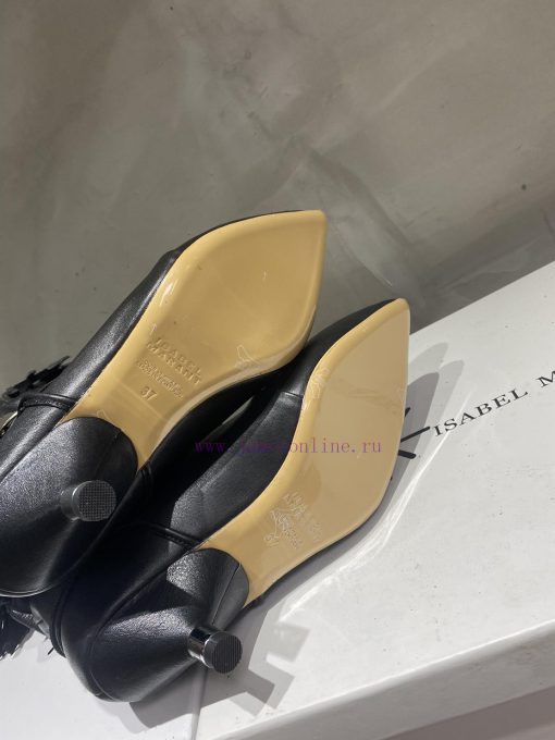 ISABEL MARANT Autumn/Winter Retro Pointed Heterosexual Heel Boots Short BootsWestern style b0l2m1sg7 - Image 10