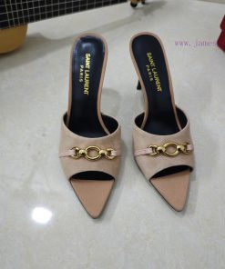 Saint Laurent fine heeled YSL sandals in early spring 2025 synchronized YSL decoration class8nh50ka4