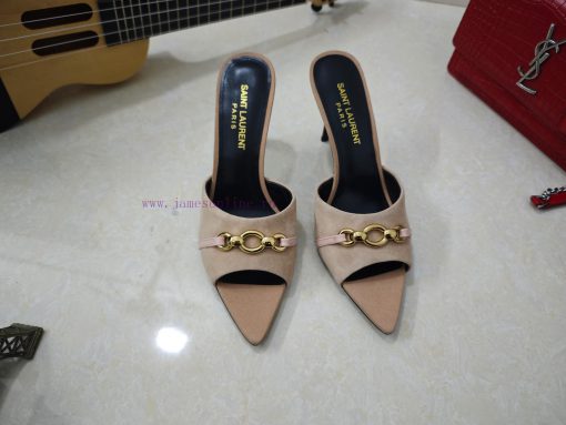 Saint Laurent fine heeled YSL sandals in early spring 2025 synchronized YSL decoration class8nh50ka4 - Image 2