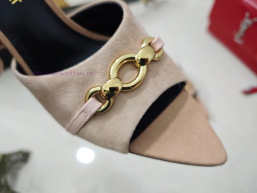 Saint Laurent fine heeled YSL sandals in early spring 2025 synchronized YSL decoration class8nh50ka4 - Image 10