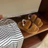 UGG plush slippers 𝐅𝐥𝐮𝐟𝐟𝐢𝐭𝐚 Teddy series thick soled elastic strap exposed toe plush shoes~Aoq6qq6q1