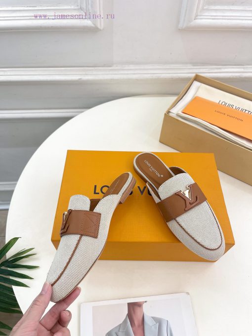 LV 2024 Early Autumn New Top Edition, featuring LV CAPRI flat bottomed open heel loafers andgut6ylxx - Image 3