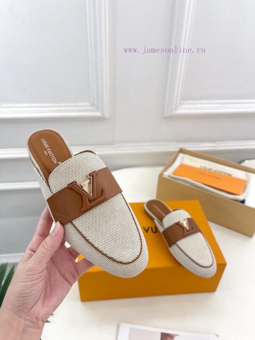 LV 2024 Early Autumn New Top Edition, featuring LV CAPRI flat bottomed open heel loafers andgut6ylxx - Image 6