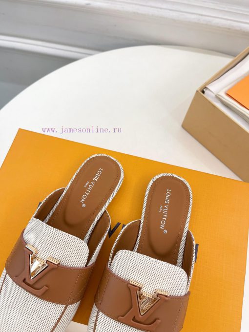 LV 2024 Early Autumn New Top Edition, featuring LV CAPRI flat bottomed open heel loafers andgut6ylxx - Image 8