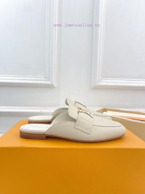 LV 2024 Early Autumn New Top Edition, featuring LV CAPRI flat bottomed open heel loafers andmi66j3pf - Image 4