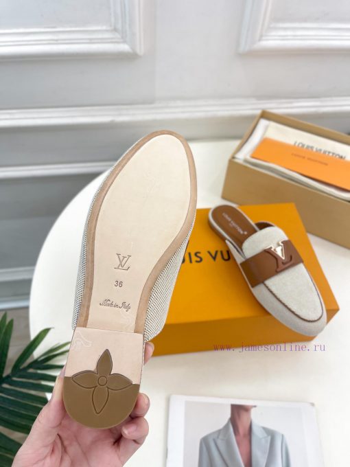 LV 2024 Early Autumn New Top Edition, featuring LV CAPRI flat bottomed open heel loafers andgut6ylxx - Image 10