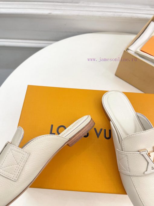 LV 2024 Early Autumn New Top Edition, featuring LV CAPRI flat bottomed open heel loafers andmi66j3pf - Image 8