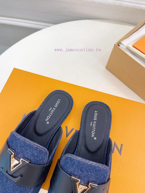 LV 2024 Early Autumn New Top Edition, featuring LV CAPRI flat bottomed open heel loafers andxdwf865o - Image 9
