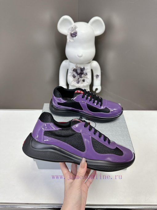Prada Top Edition SneakersImported fly woven fabric with stitched patent leather on the uppeahzek77t - Image 2