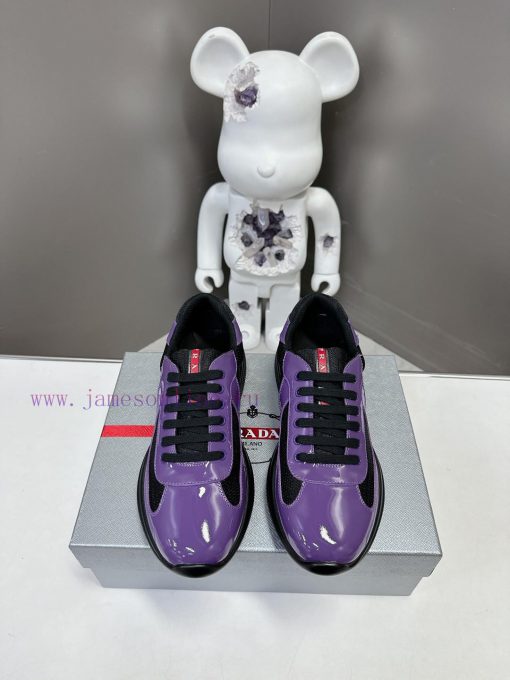 Prada Top Edition SneakersImported fly woven fabric with stitched patent leather on the uppeahzek77t - Image 3