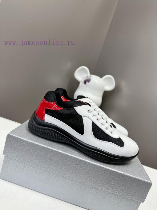 Prada Top Edition SneakersImported fly woven fabric with stitched patent leather on the uppe8e3nonkj