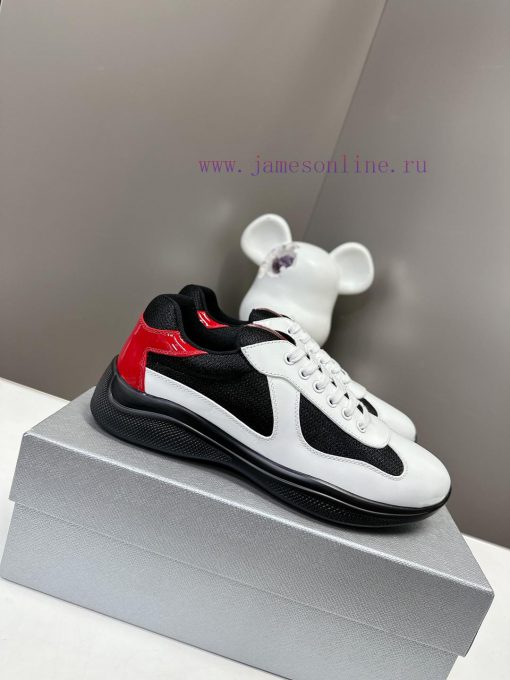 Prada Top Edition SneakersImported fly woven fabric with stitched patent leather on the uppe8e3nonkj - Image 2