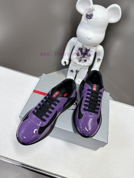 Prada Top Edition SneakersImported fly woven fabric with stitched patent leather on the uppeahzek77t - Image 5