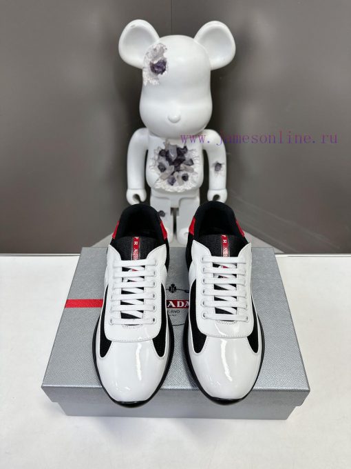 Prada Top Edition SneakersImported fly woven fabric with stitched patent leather on the uppe8e3nonkj - Image 3