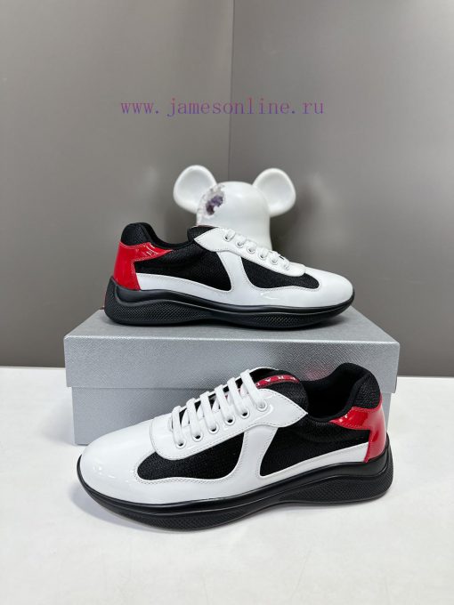 Prada Top Edition SneakersImported fly woven fabric with stitched patent leather on the uppe8e3nonkj - Image 4