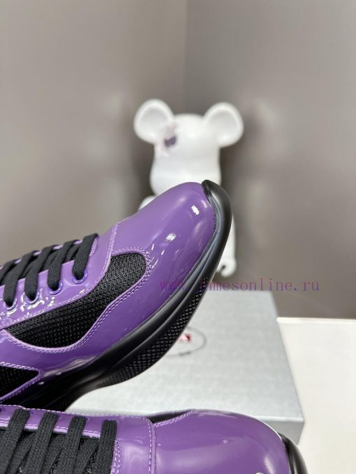 Prada Top Edition SneakersImported fly woven fabric with stitched patent leather on the uppeahzek77t - Image 7