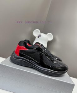 Prada Top Edition SneakersImported fly woven fabric with stitched patent leather on the uppenr4drj2u