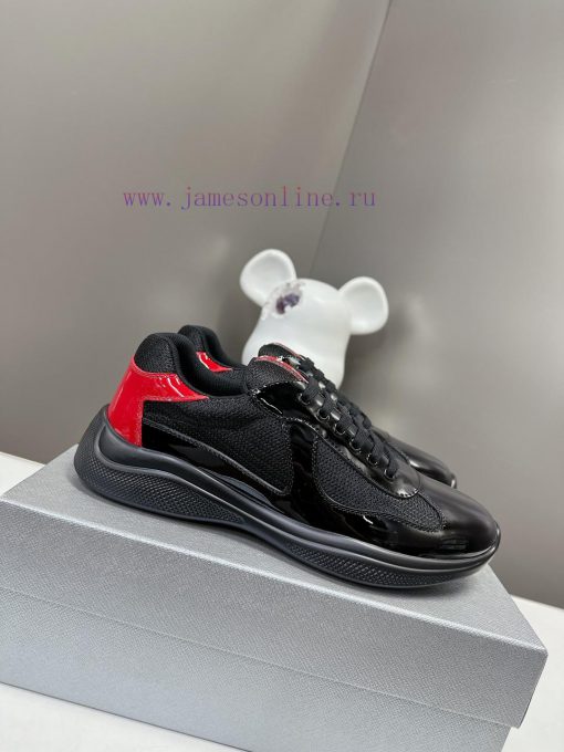 Prada Top Edition SneakersImported fly woven fabric with stitched patent leather on the uppenr4drj2u