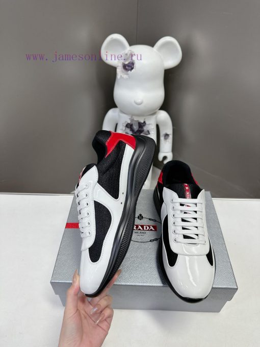 Prada Top Edition SneakersImported fly woven fabric with stitched patent leather on the uppe8e3nonkj - Image 6