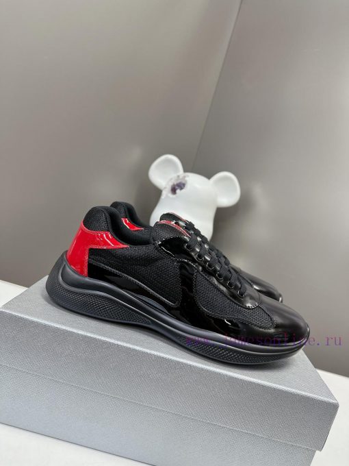 Prada Top Edition SneakersImported fly woven fabric with stitched patent leather on the uppenr4drj2u - Image 2