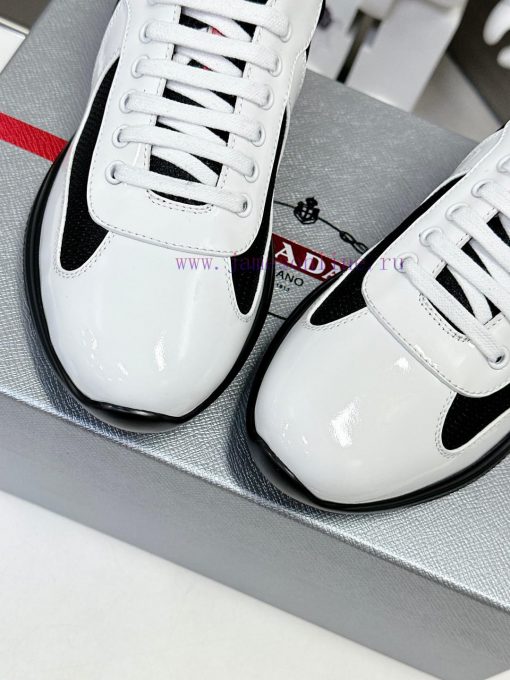 Prada Top Edition SneakersImported fly woven fabric with stitched patent leather on the uppe8e3nonkj - Image 7