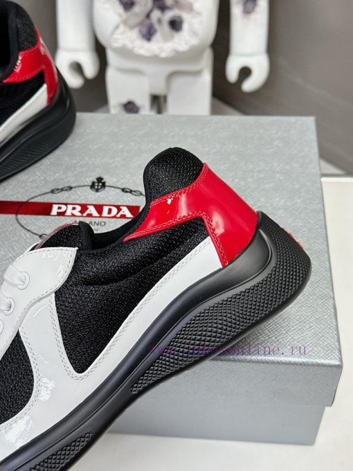 Prada Top Edition SneakersImported fly woven fabric with stitched patent leather on the uppe8e3nonkj - Image 8