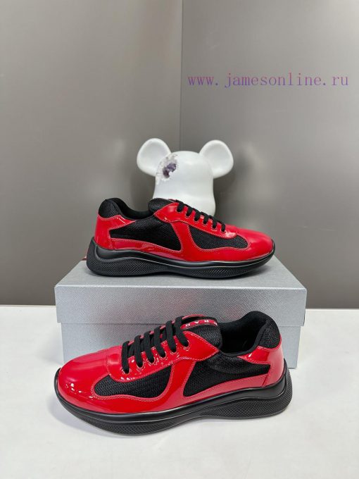 Prada Top Edition SneakersImported fly woven fabric with stitched patent leather on the uppe4kleylm0 - Image 2