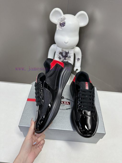 Prada Top Edition SneakersImported fly woven fabric with stitched patent leather on the uppenr4drj2u - Image 6