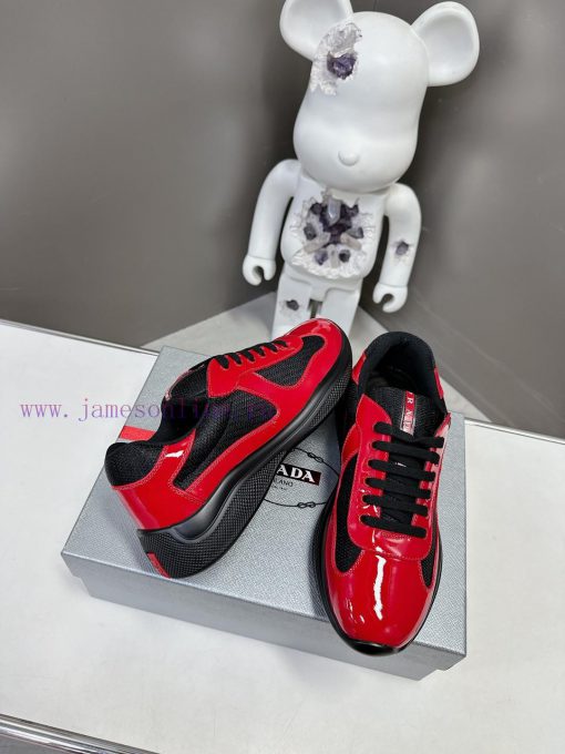 Prada Top Edition SneakersImported fly woven fabric with stitched patent leather on the uppe4kleylm0 - Image 4