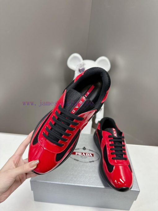 Prada Top Edition SneakersImported fly woven fabric with stitched patent leather on the uppe4kleylm0 - Image 5